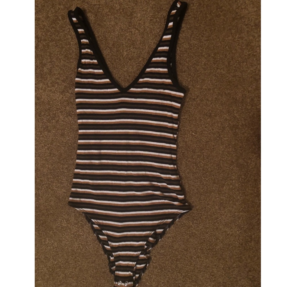 Striped bodysuit